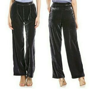 Sigrid Olsen Signature Gray Crushed Velvet Pants
